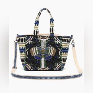 America and Beyond Midnight Blue Butterfly Mini Tote NWT